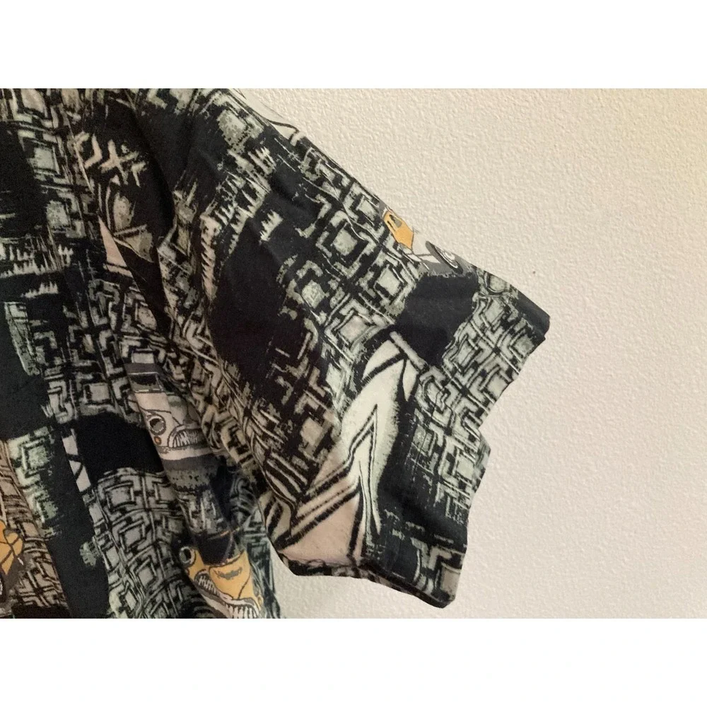 Natural Issue Cars Automobile Button‎ Up Shirt Size L Large Men Short Sleeve